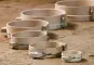 Cheesgärb, wie sie zum Teil noch heute verwendet werden, hygienische Vorschriften verlangen heute aber fast ausschliesslich Käseformen aus Plastik